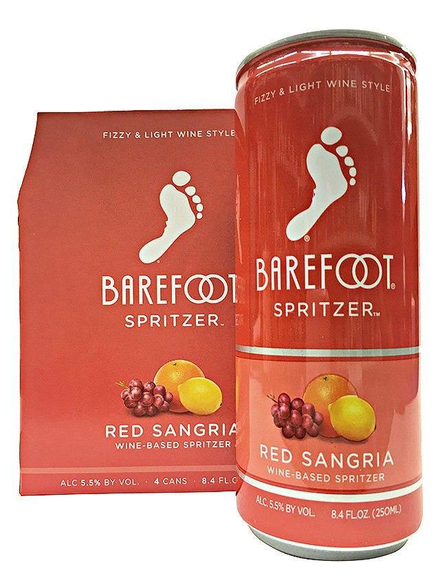 Barefoot Spritzer Red Sangria 4 Pack Can's