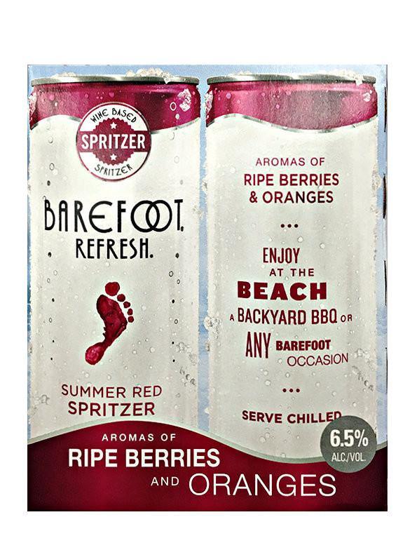 Barefoot Refresh Summer Red Spritzer Cans 4 Pack (OLD IMAGE)