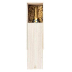 1-Bottle Paulownia Wood Champagne Box by Twine