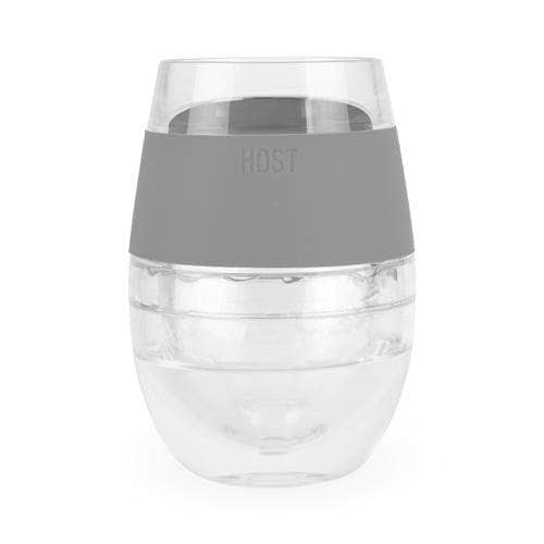 Host Beer Freeze 16 oz Cooling Cups in Black/Grey Bands (Set of 4)