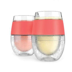 Wine FREEZE Cooling Cups in Coral (set of 2) by HOST