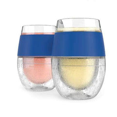 Wine FREEZE Cooling Cups in Blue (set of 2) by HOST