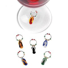 Flip Flop: Glass Wine Charms