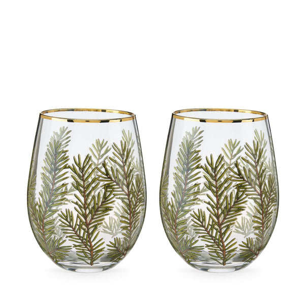 Woodland Stemless Wine Glass Set by Twine - The Best Wine Store