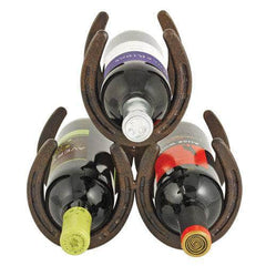 Horseshoe 3 Bottle Metal Wine Rack by Foster & Rye