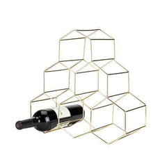 Gold Geo Counter Top Wine Rack by Viski