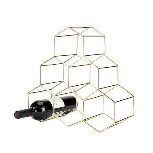 Black hexagon wine discount rack